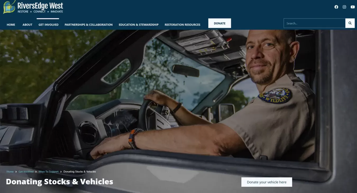 Screen capture of a Drupal CMS landing page.